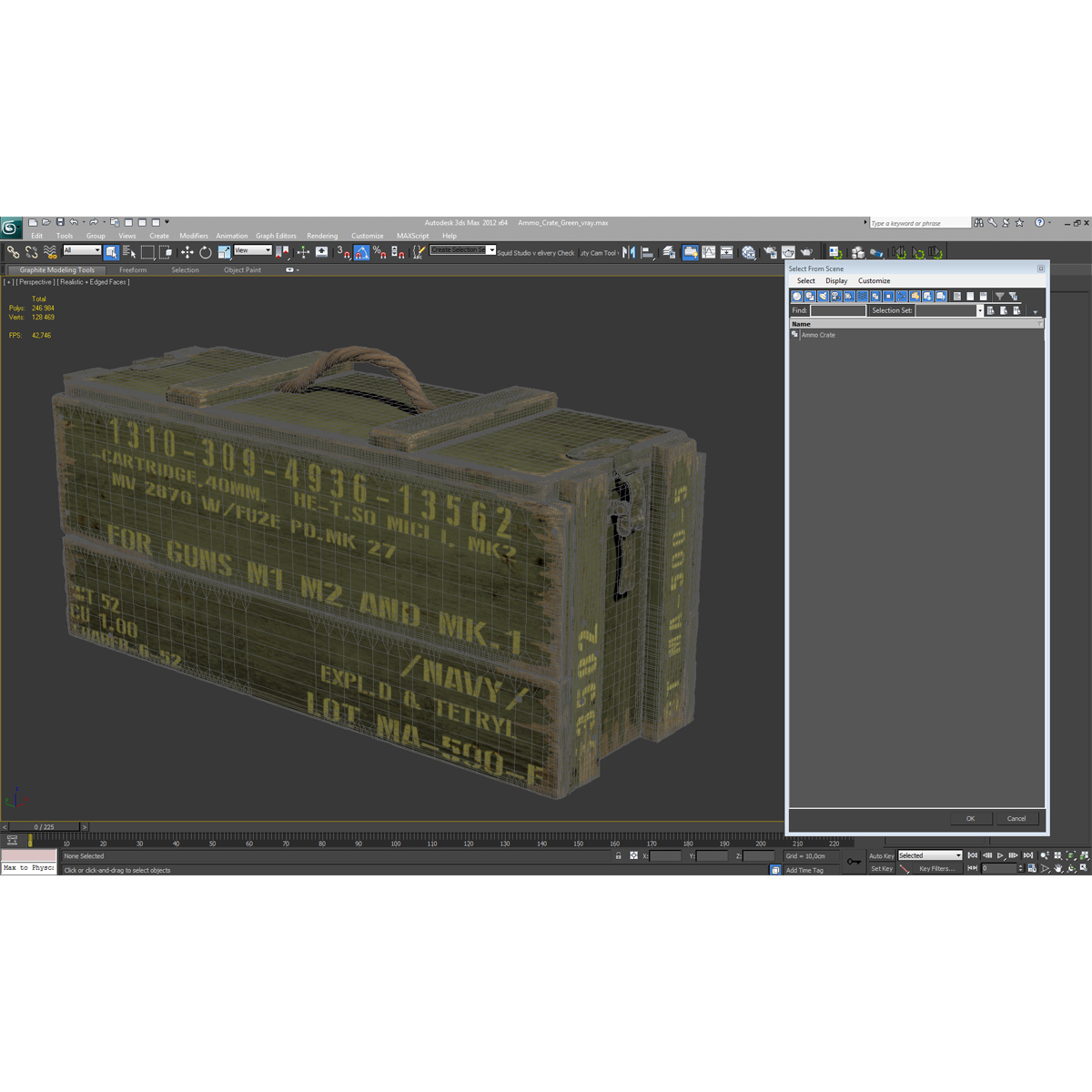 3D Ammo Crate Green