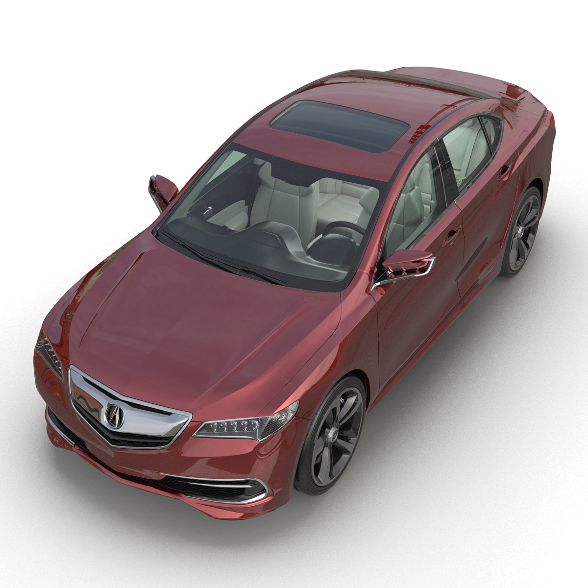 3D Acura TLX 2015 Rigged