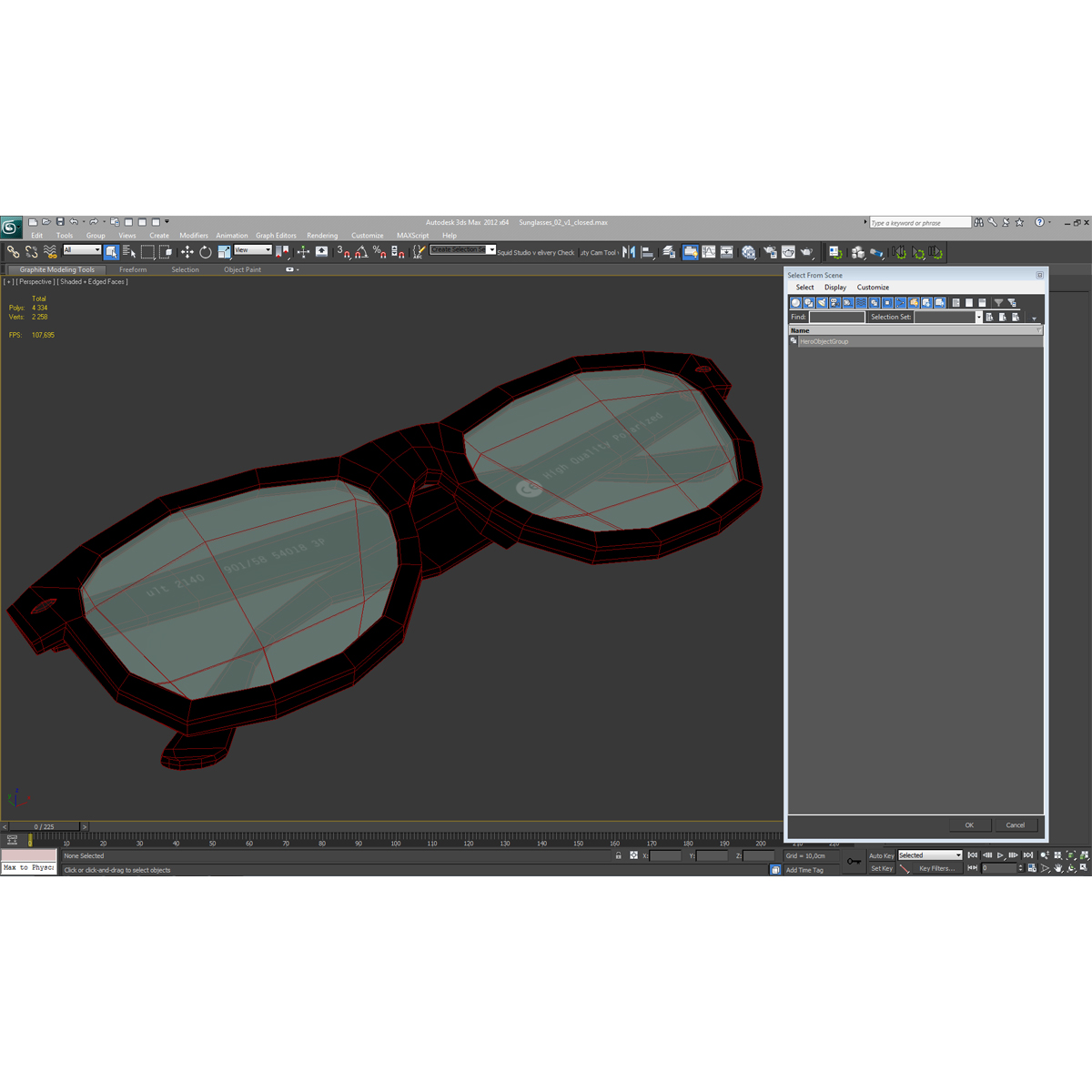 Sunglasses 2 Folded 3D model