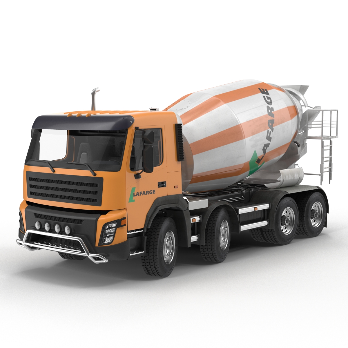 3D model Cement Mixer Vehicle Lafarge Rigged