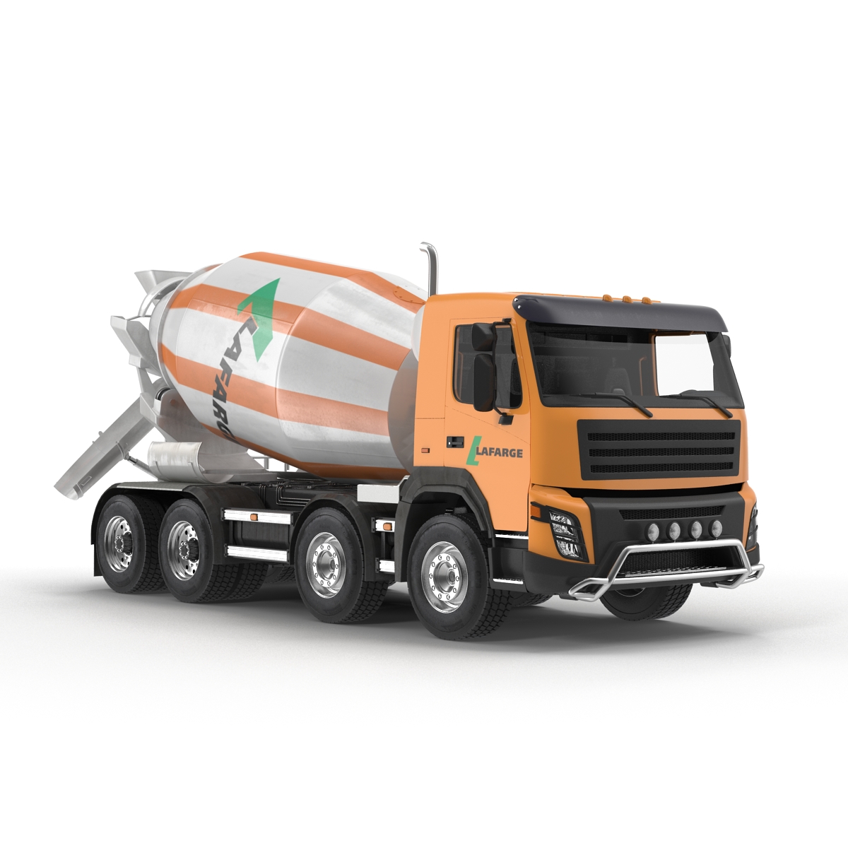 3D model Cement Mixer Vehicle Lafarge Rigged