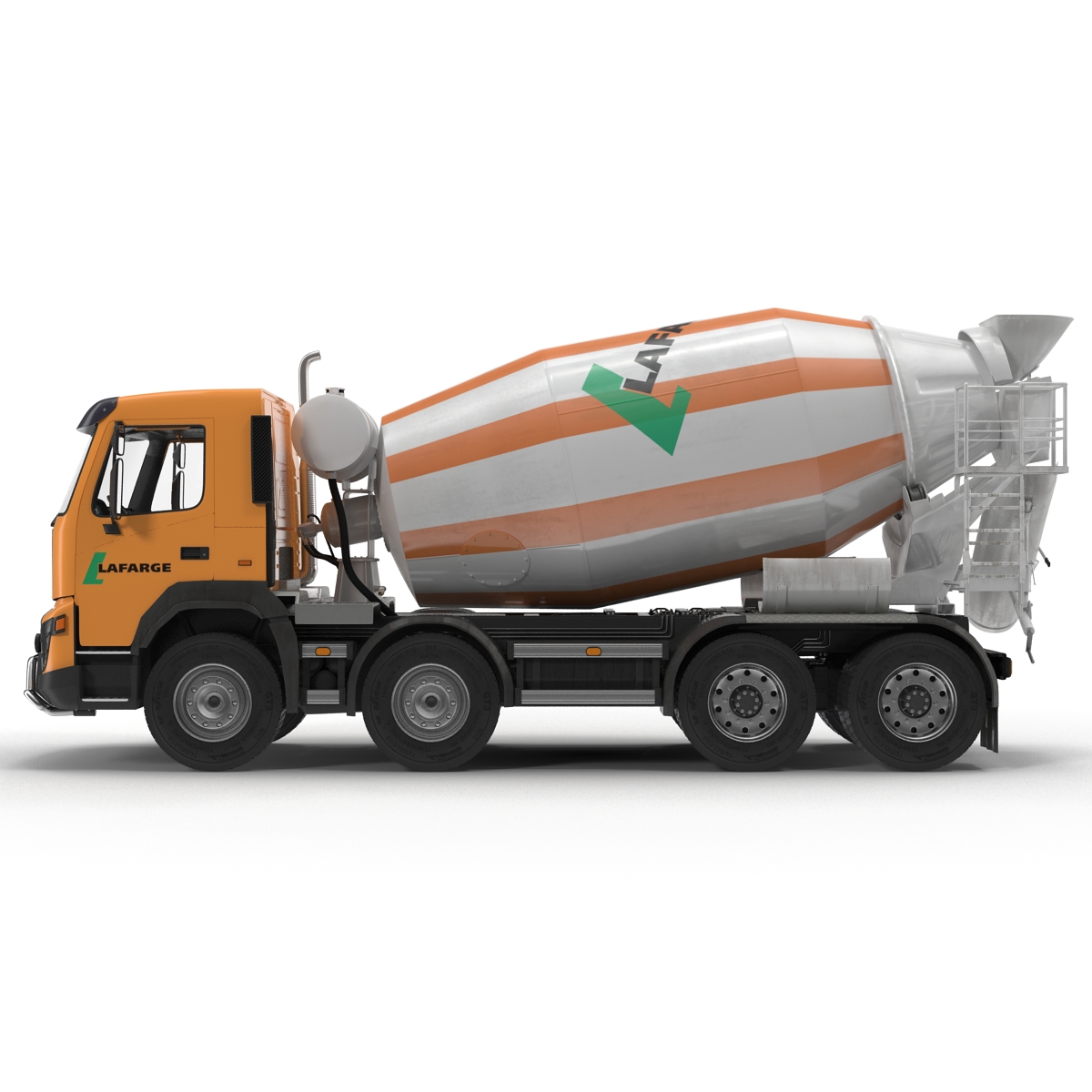 3D model Cement Mixer Vehicle Lafarge Rigged