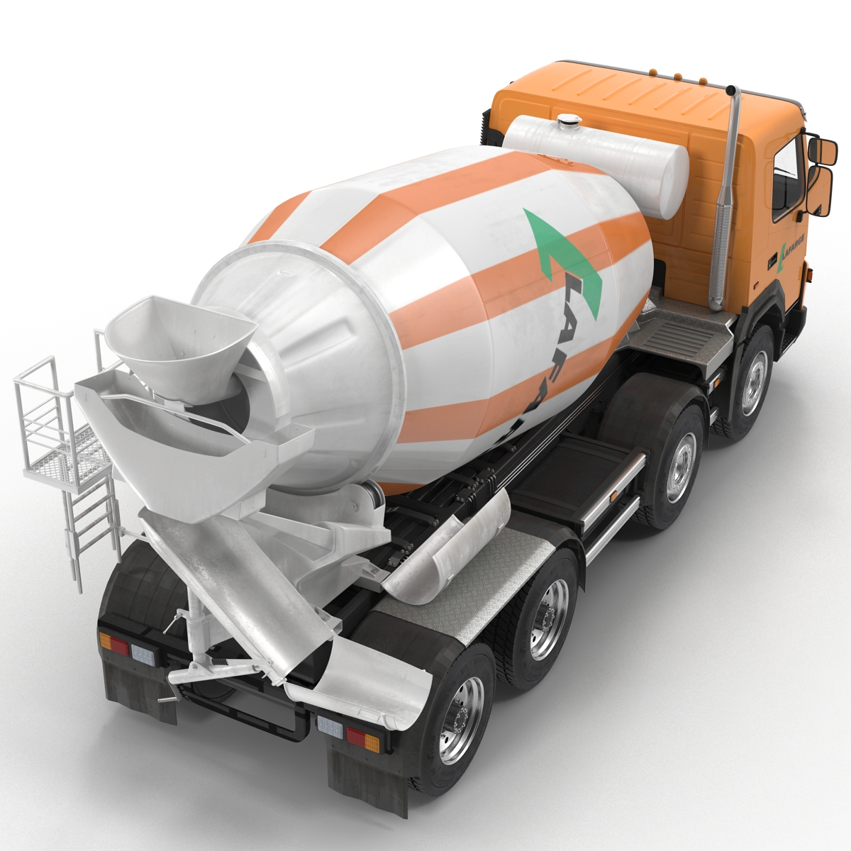 3D model Cement Mixer Vehicle Lafarge Rigged