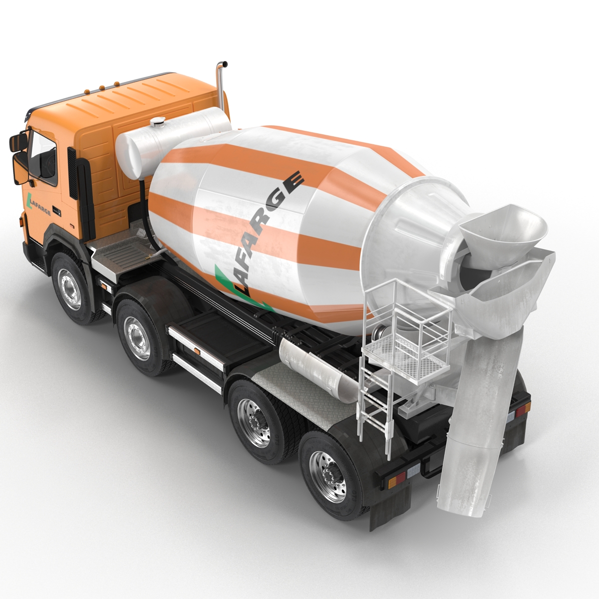 3D model Cement Mixer Vehicle Lafarge Rigged