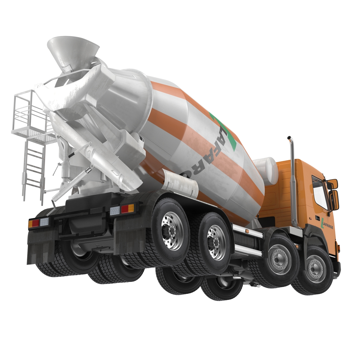 3D model Cement Mixer Vehicle Lafarge Rigged