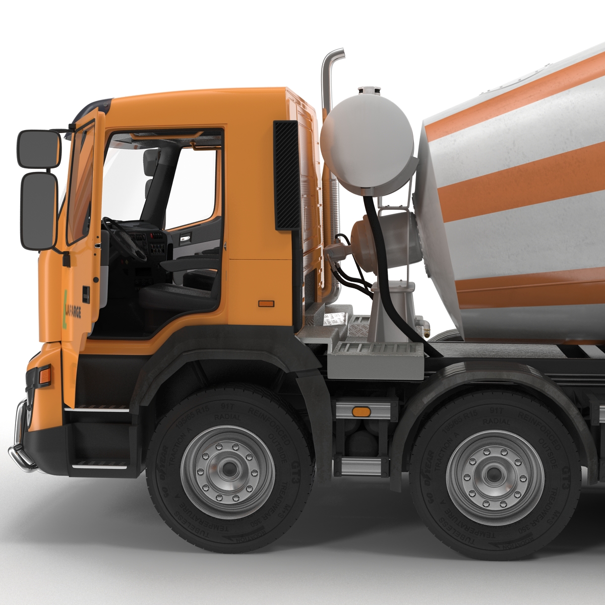 3D model Cement Mixer Vehicle Lafarge Rigged