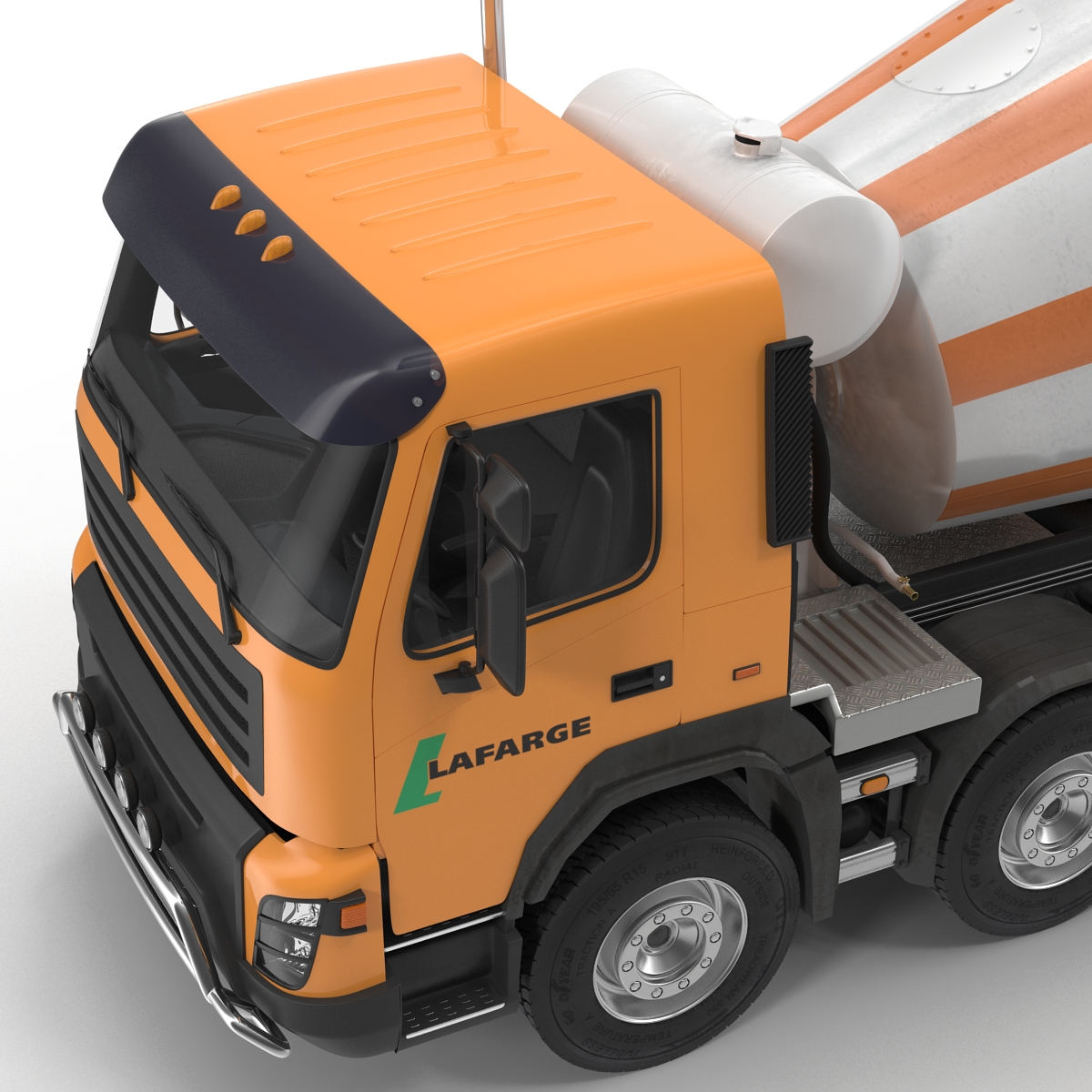 3D model Cement Mixer Vehicle Lafarge Rigged