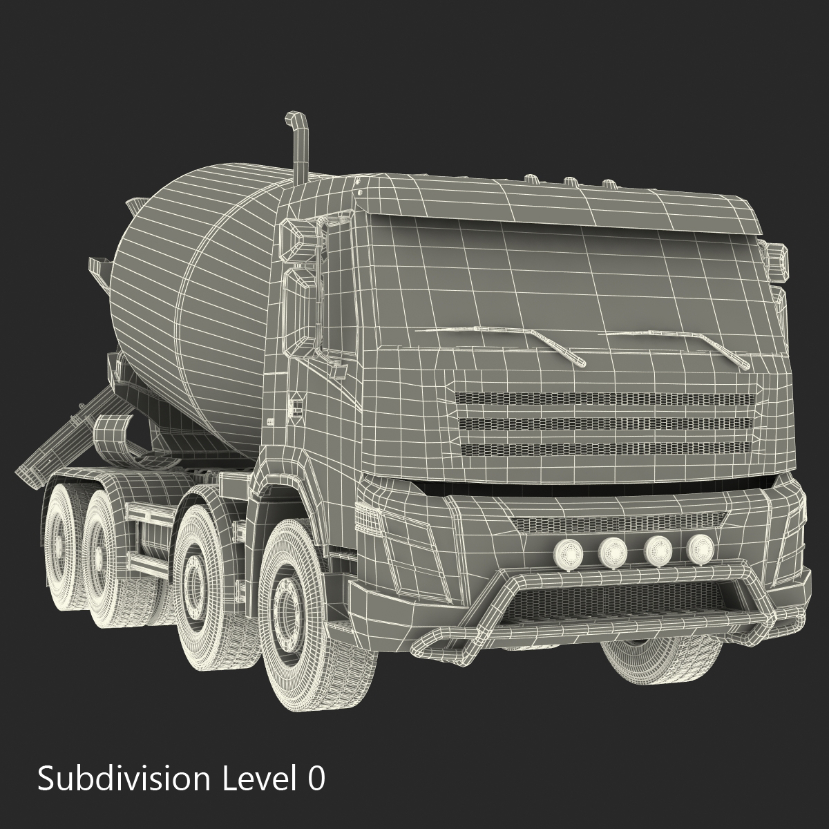 3D model Cement Mixer Vehicle Lafarge Rigged