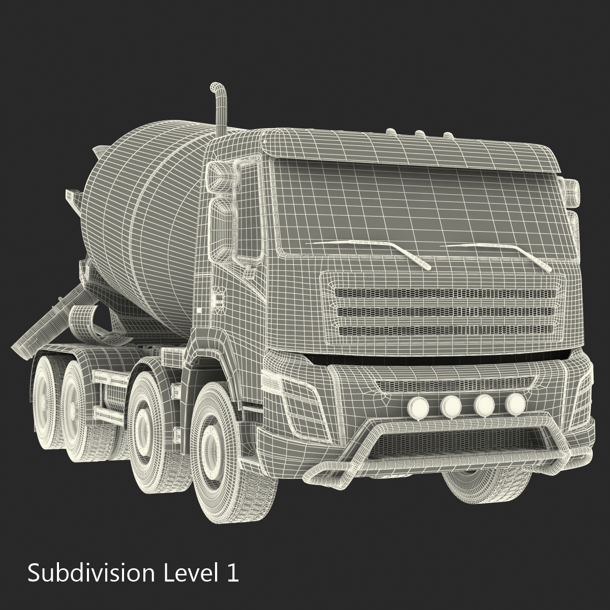 3D model Cement Mixer Vehicle Lafarge Rigged