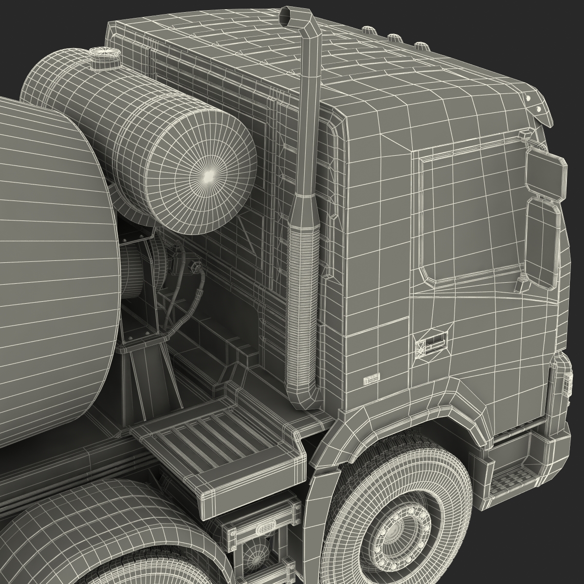 3D model Cement Mixer Vehicle Lafarge Rigged