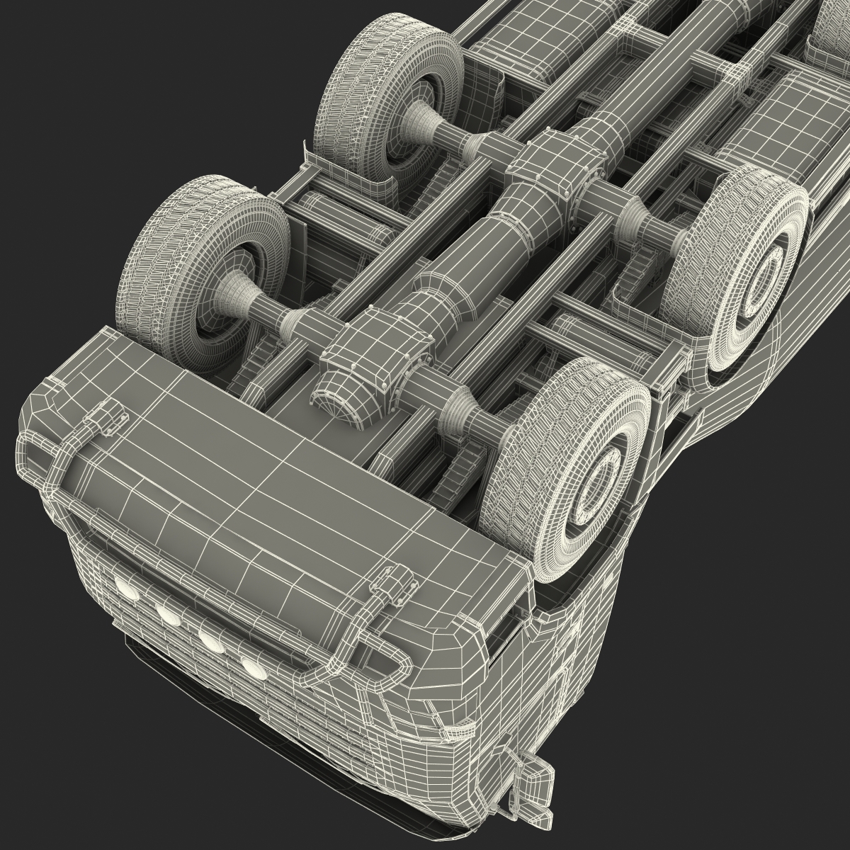 3D model Cement Mixer Vehicle Lafarge Rigged