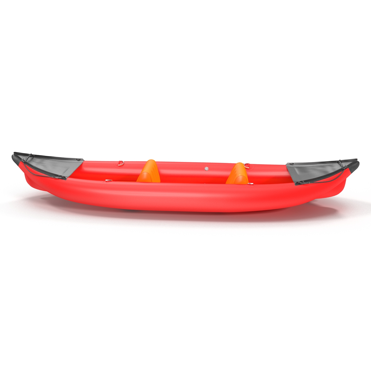 3D Kayak 3 Red with Paddle model