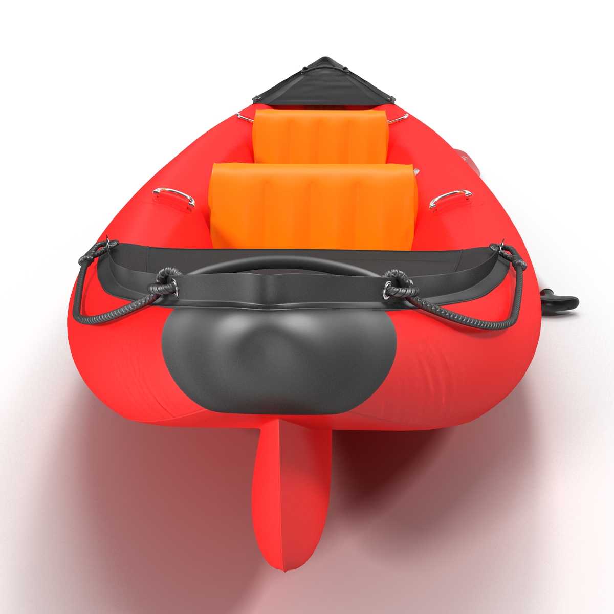 3D Kayak 3 Red with Paddle model