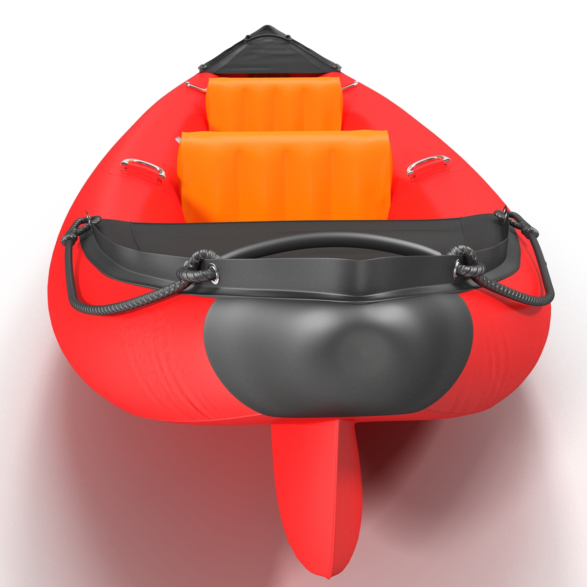 3D Kayak 3 Red with Paddle model