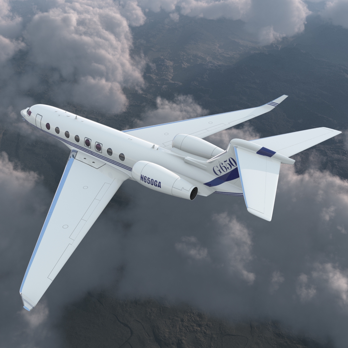 Gulfstream G650 Rigged 3D