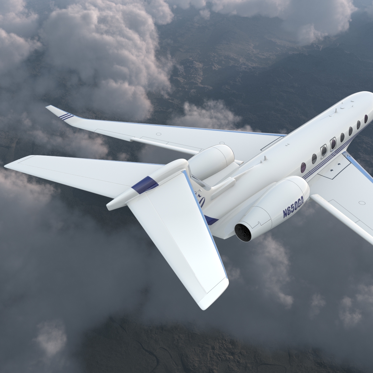 Gulfstream G650 Rigged 3D