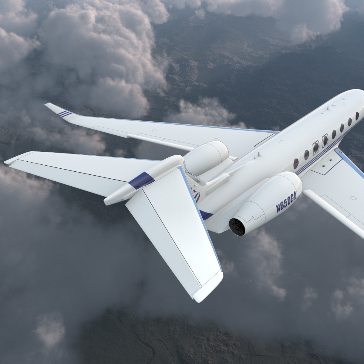 Gulfstream G650 Rigged 3D