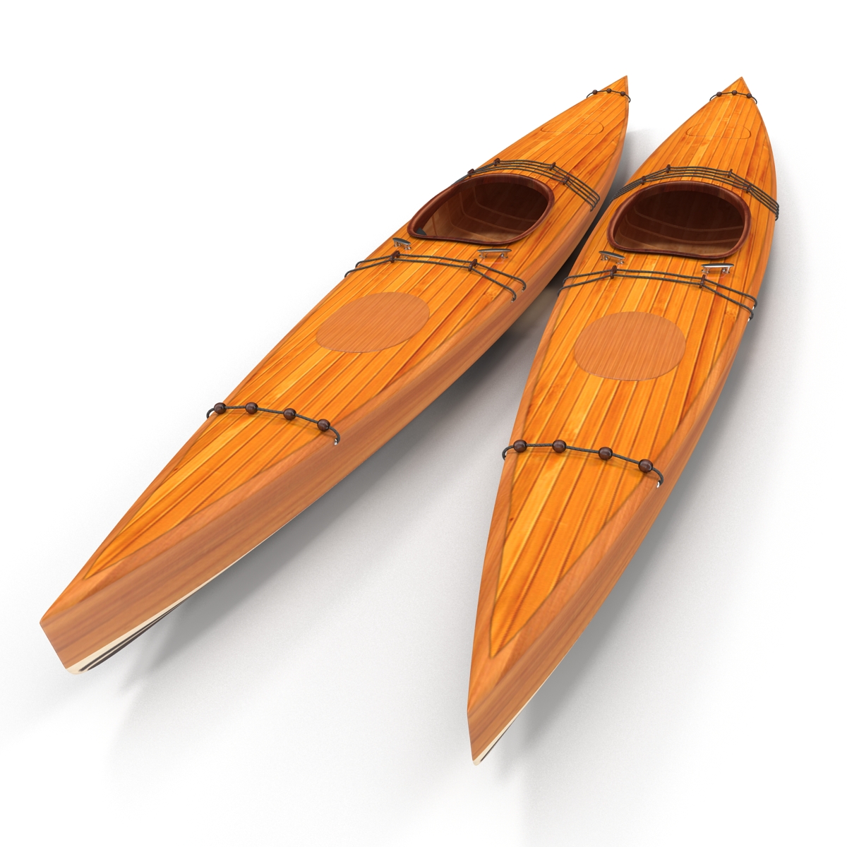 Kayak 4 with Paddle 3D model