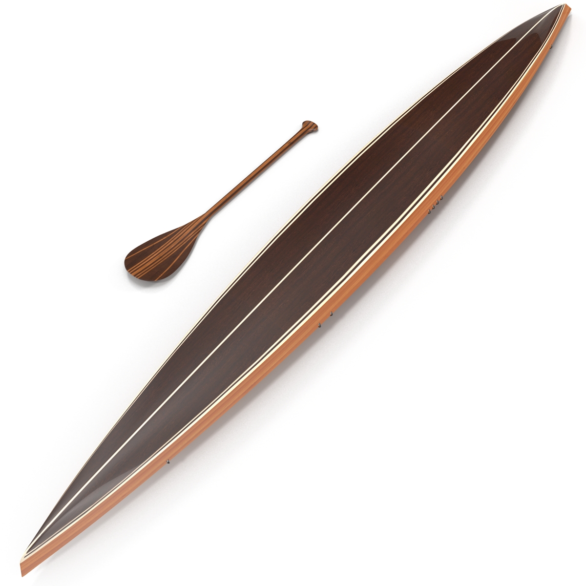 Kayak 4 with Paddle 3D model