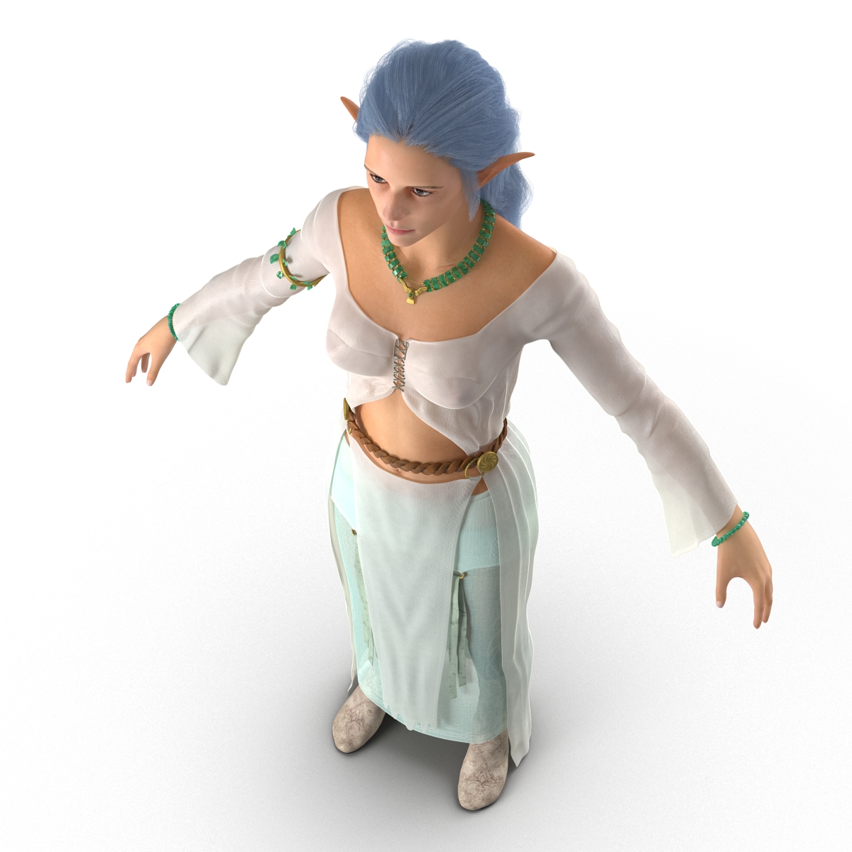 Female Elf Rigged 3D