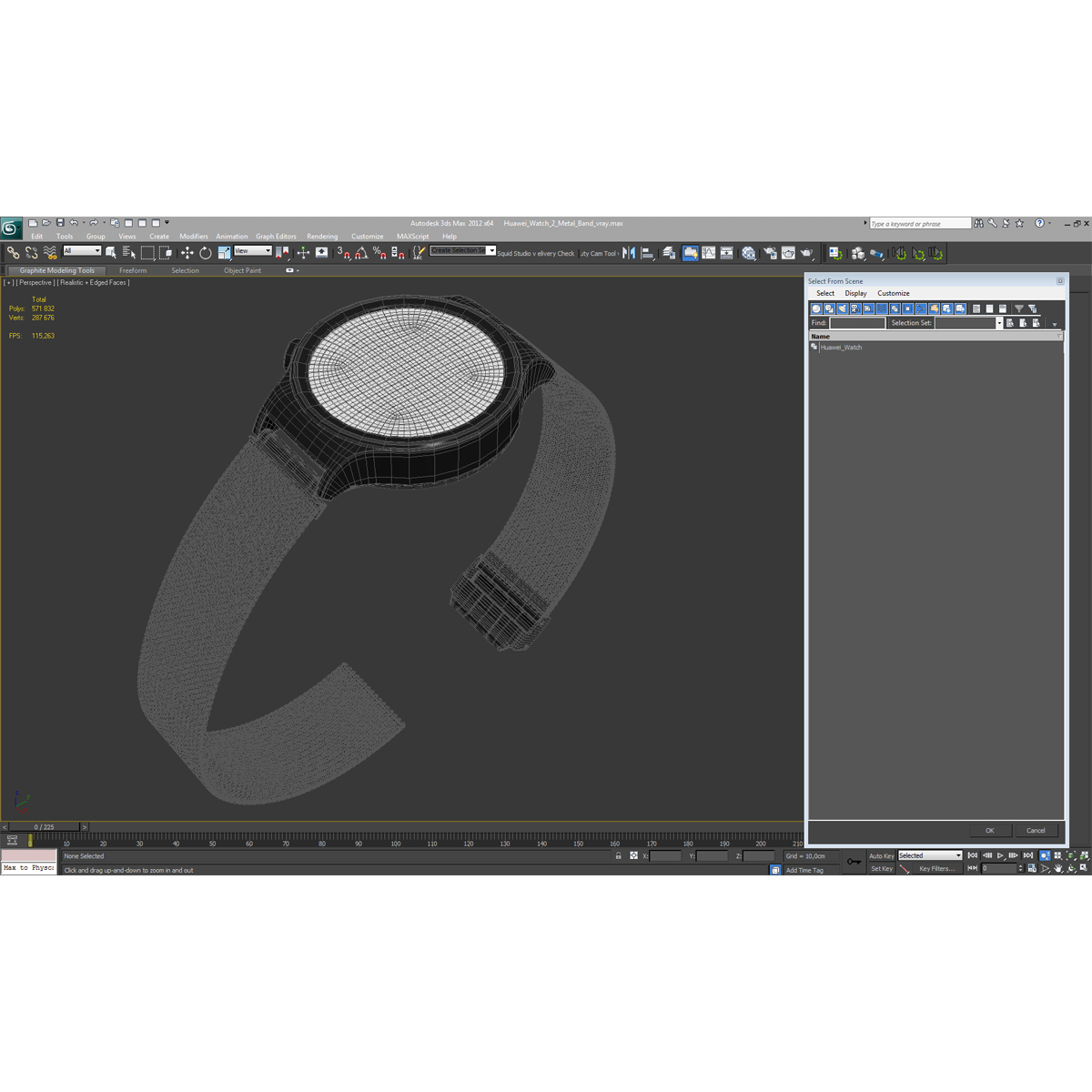 3D model Huawei Watch 2 Metal Band