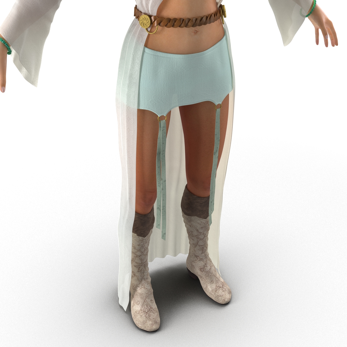 Female Elf Rigged 2 3D model