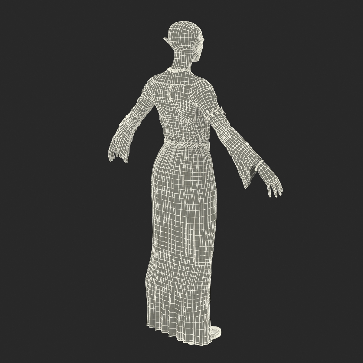 Female Elf Rigged 2 3D model