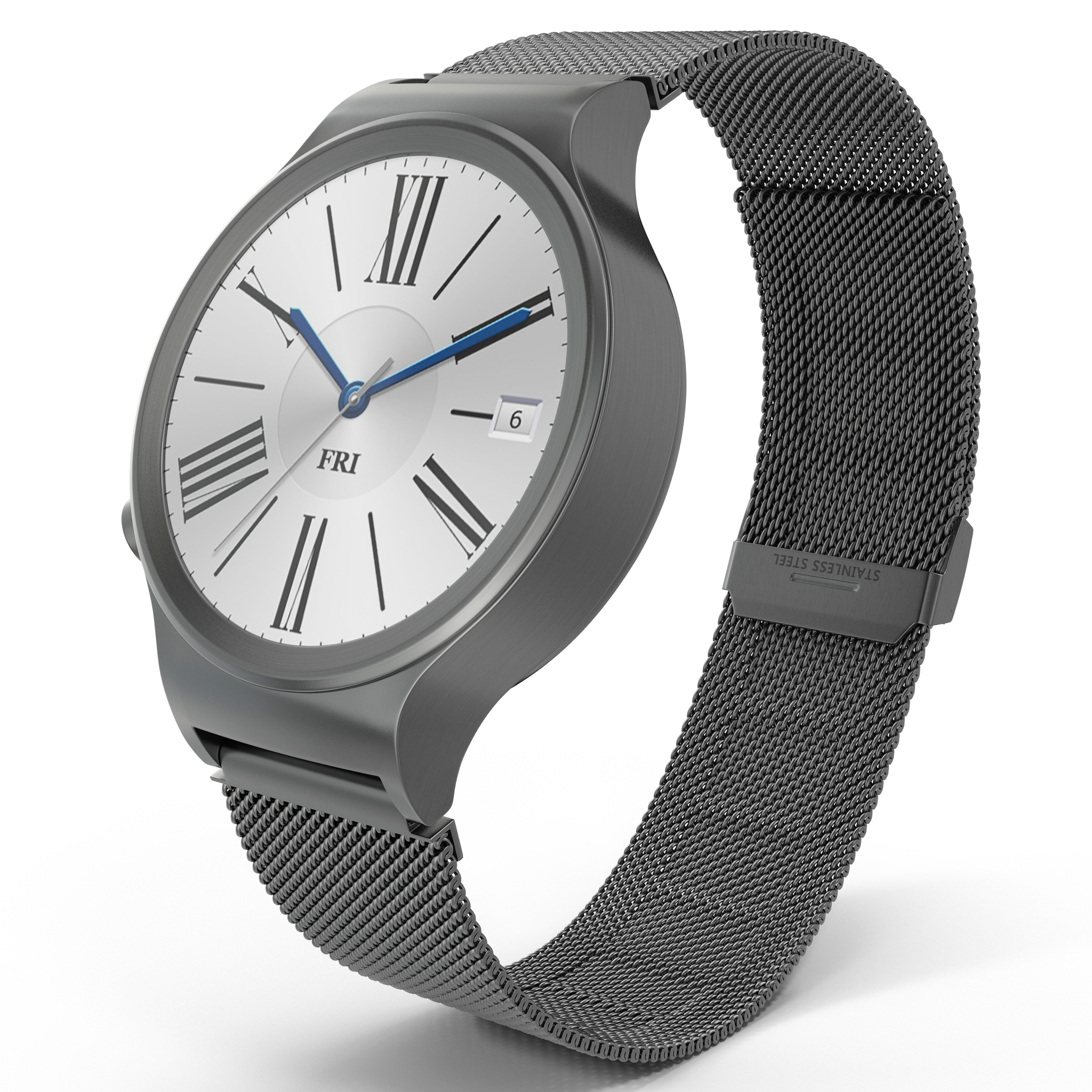 3D model Huawei Watch 3 Dark Metal Band