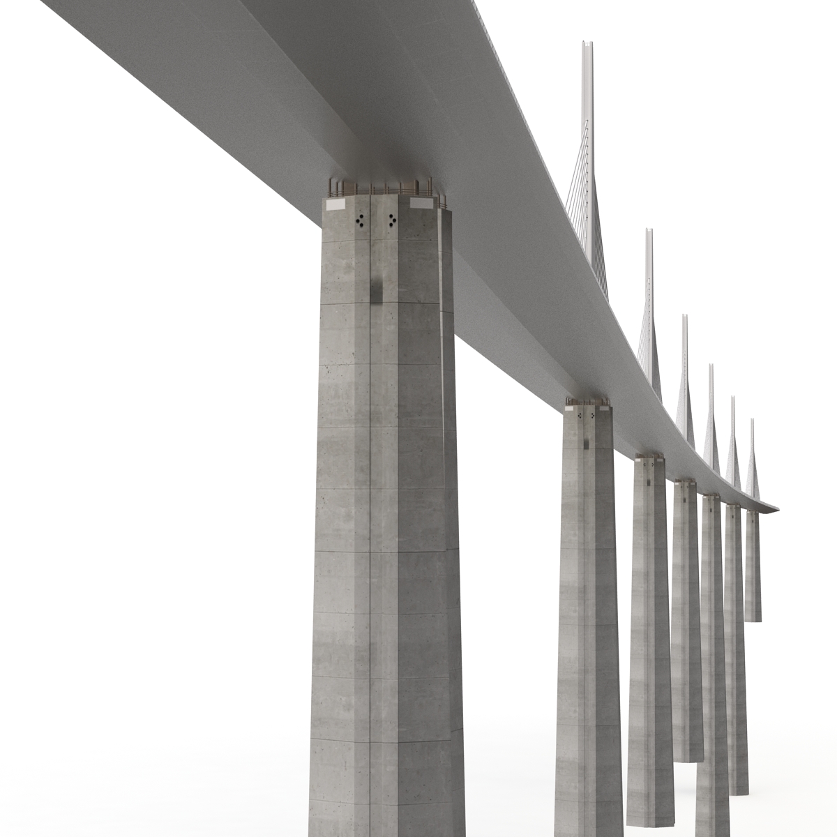 3D Millau Viaduct Bridge France model