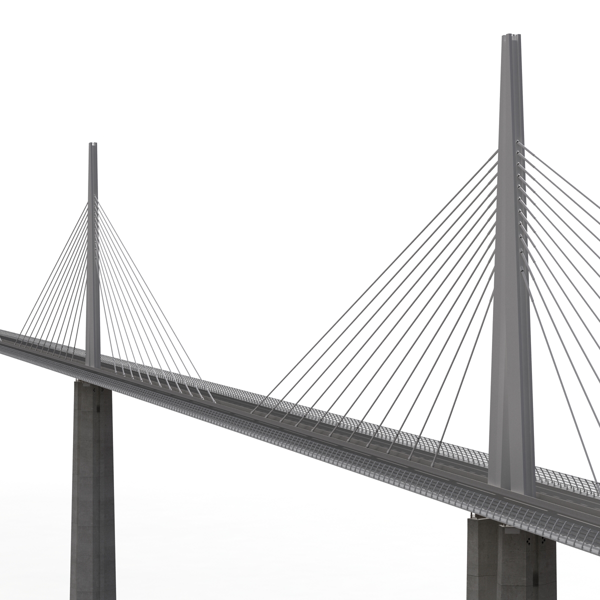 3D Millau Viaduct Bridge France model