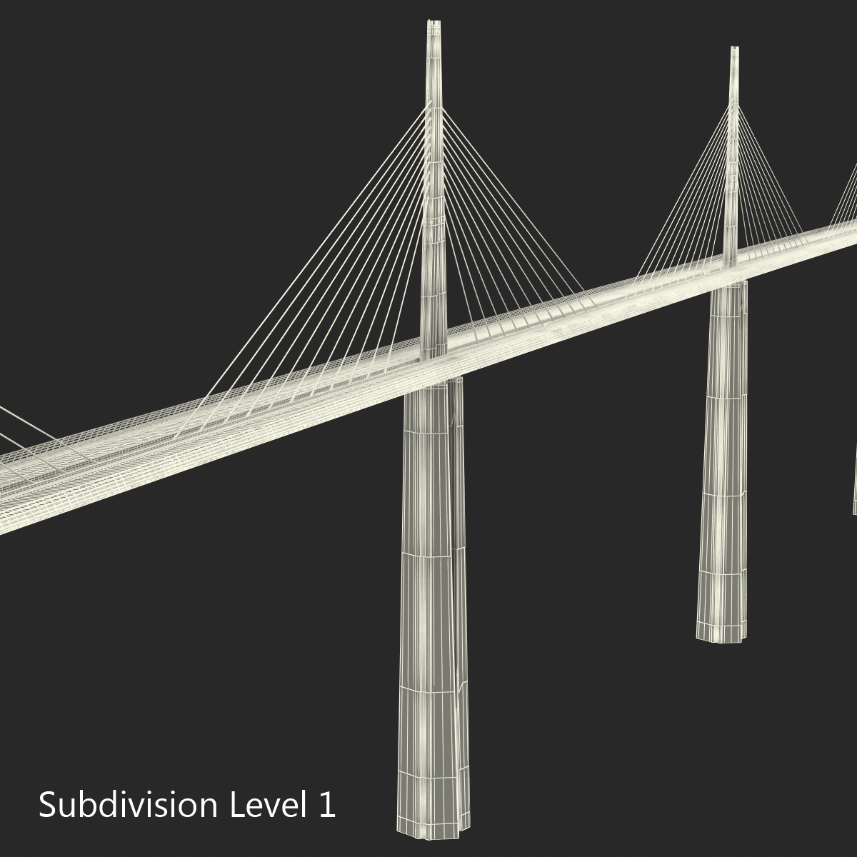 3D Millau Viaduct Bridge France model