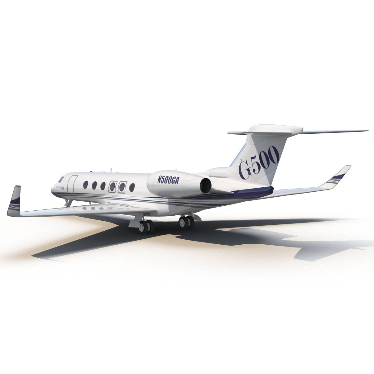 3D model Business Jet Gulfstream G500 Rigged