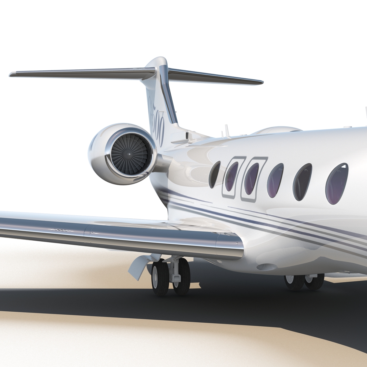 3D model Business Jet Gulfstream G500 Rigged