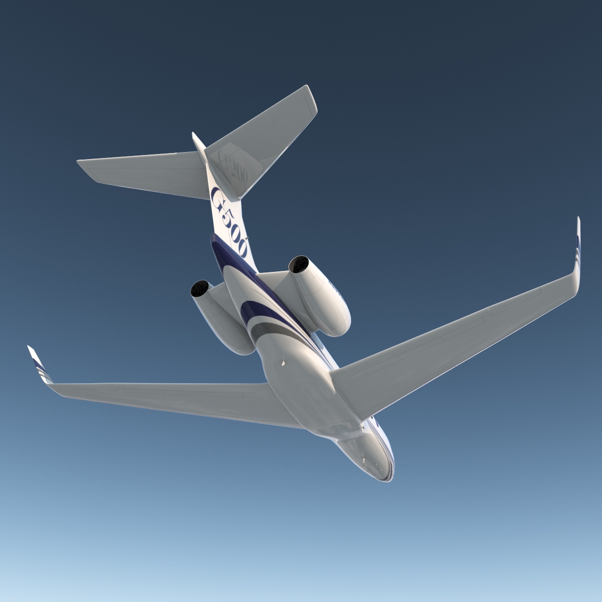 3D model Business Jet Gulfstream G500 Rigged