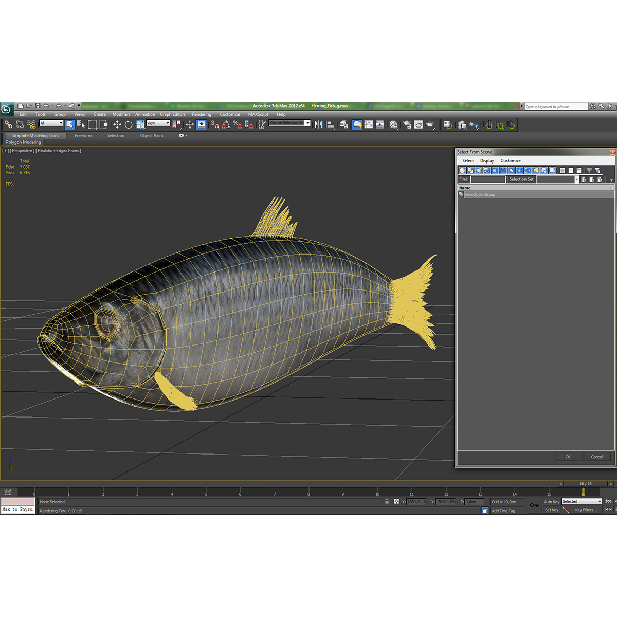 Herring Fish Rigged 3D model