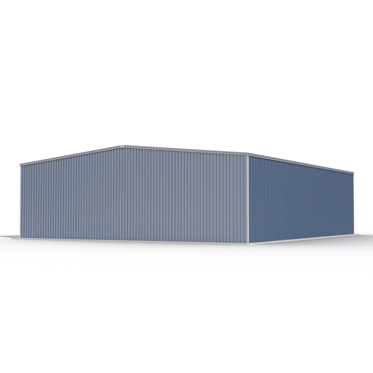 3D model Warehouse Building 2 Blue