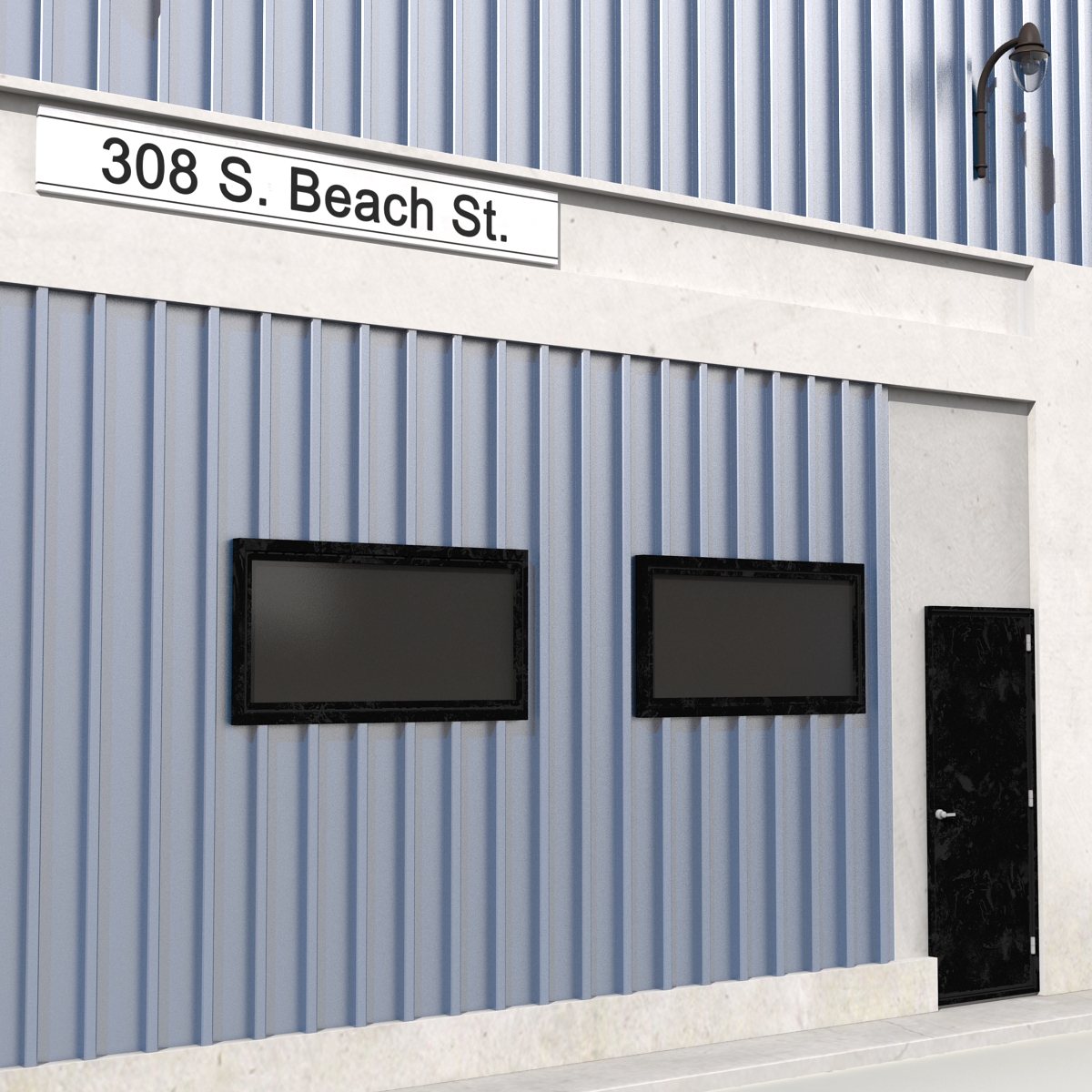 3D model Warehouse Building 2 Blue