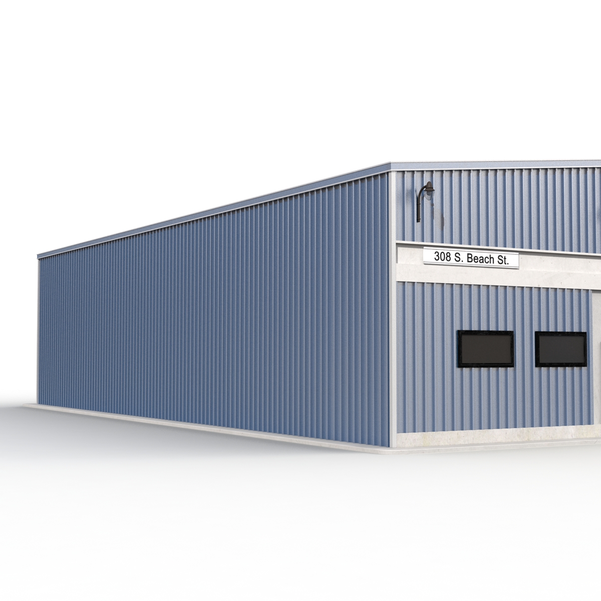 3D model Warehouse Building 2 Blue