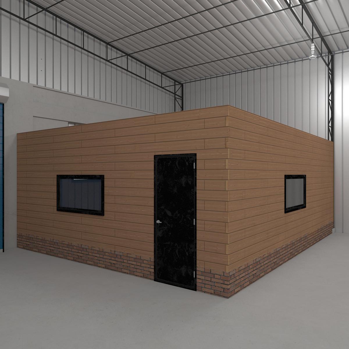 3D model Warehouse Building 2 Blue