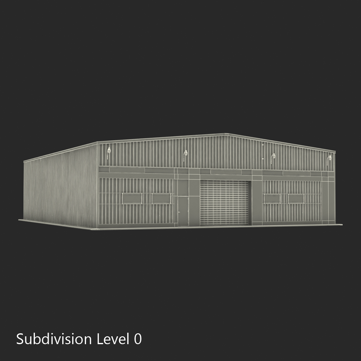 3D model Warehouse Building 2 Blue