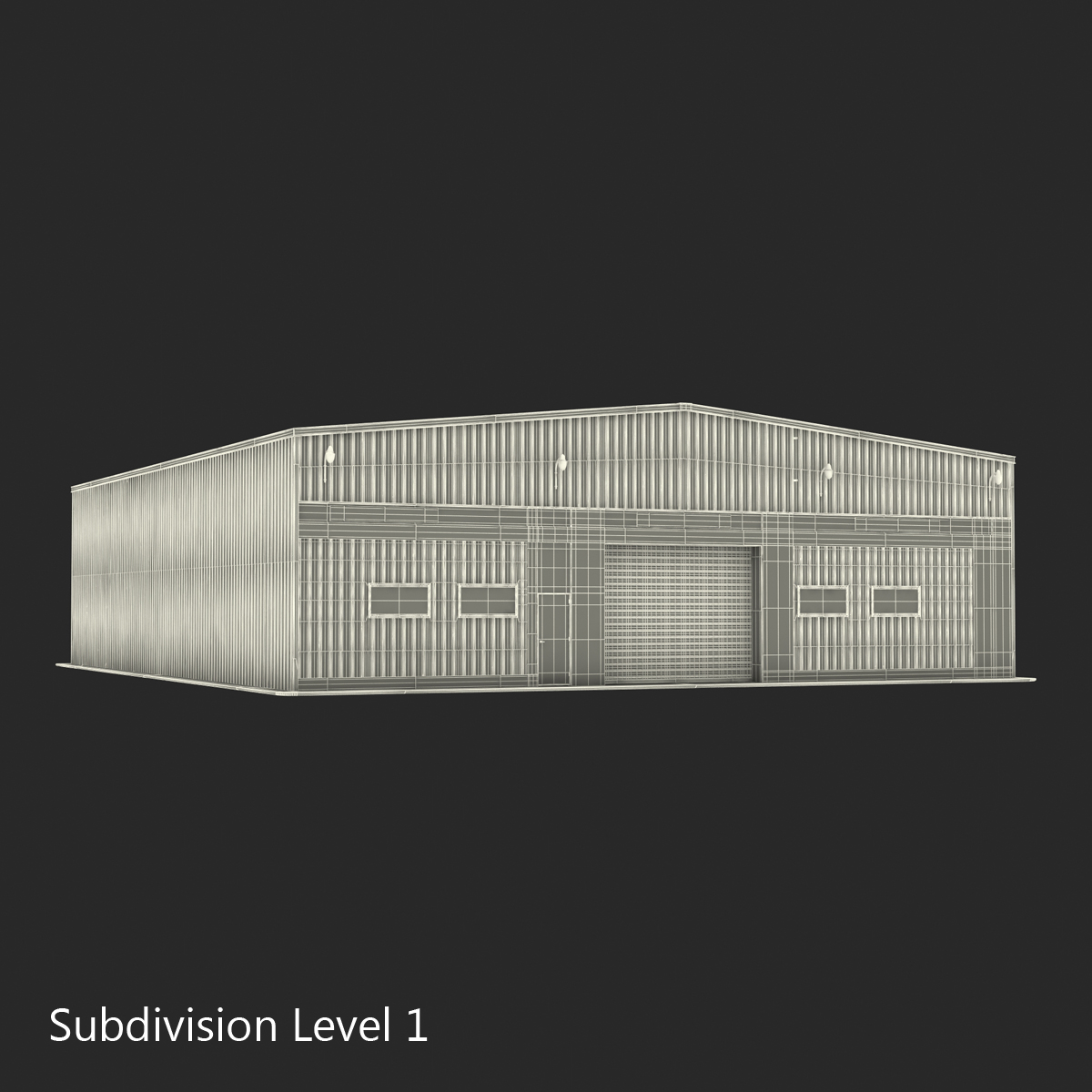 3D model Warehouse Building 2 Blue