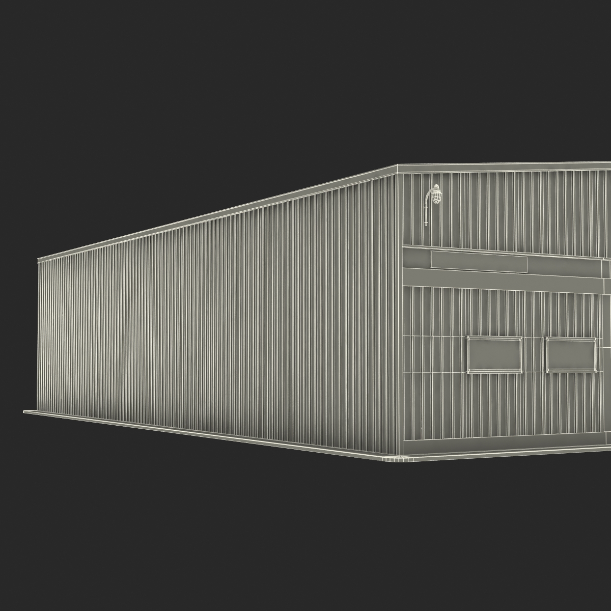 3D model Warehouse Building 2 Blue