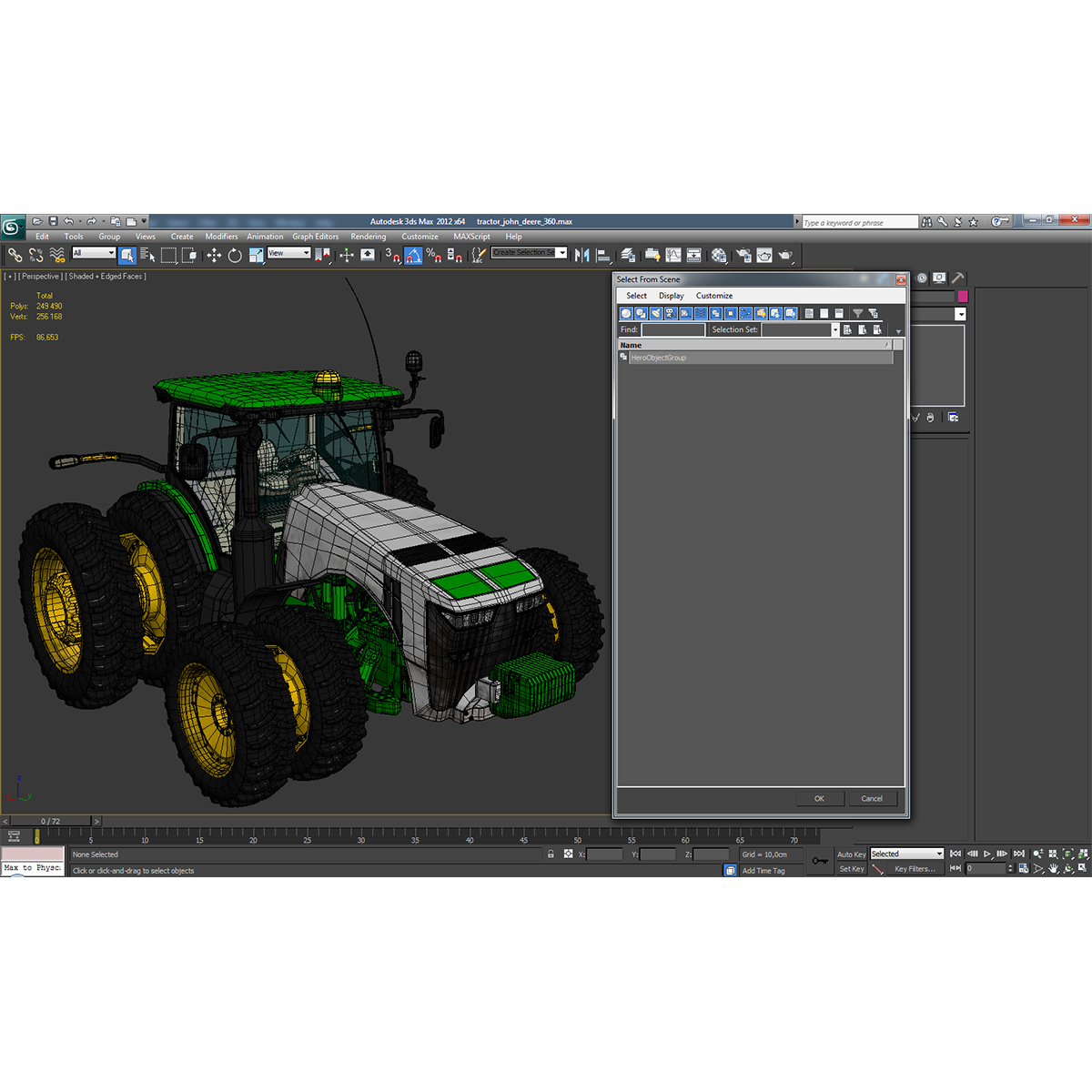 Tractor John Deere 8RT 3D