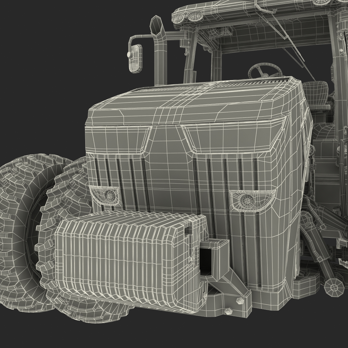 Tractor John Deere 8RT 3D