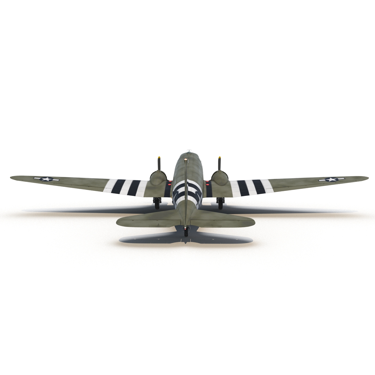 Douglas DC 3 Rigged 3D model