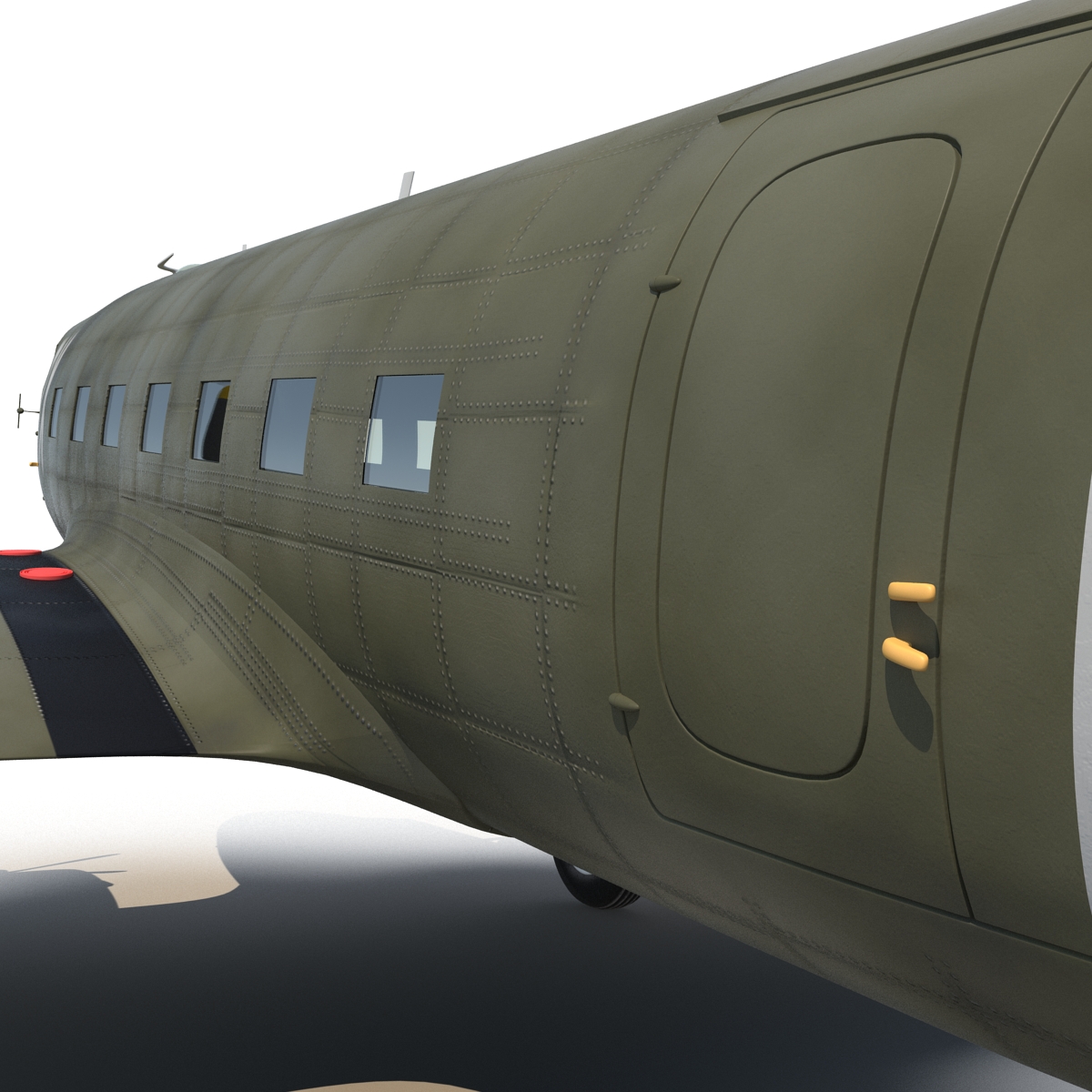 Douglas DC 3 Rigged 3D model