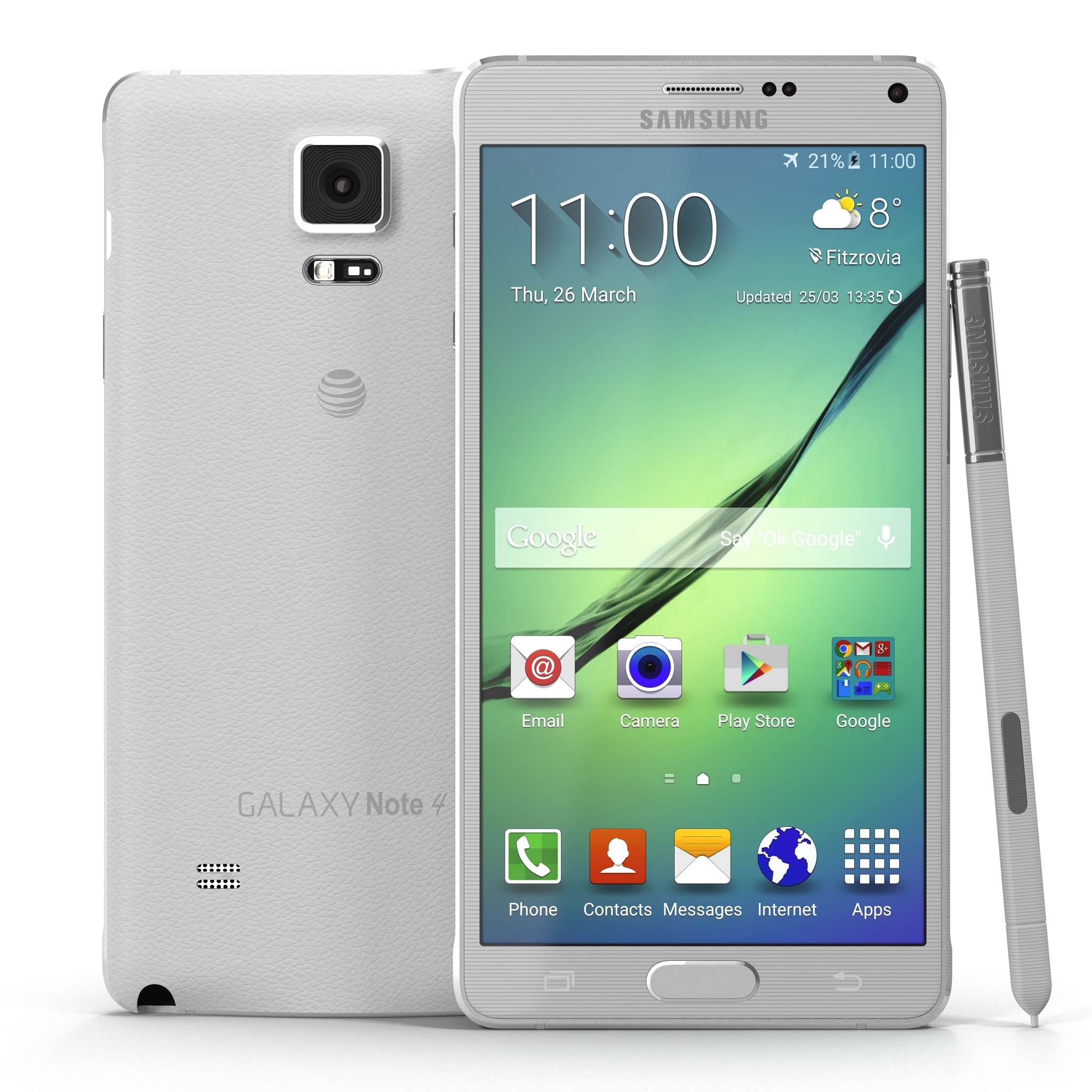 Samsung Galaxy Note 4 White 3D