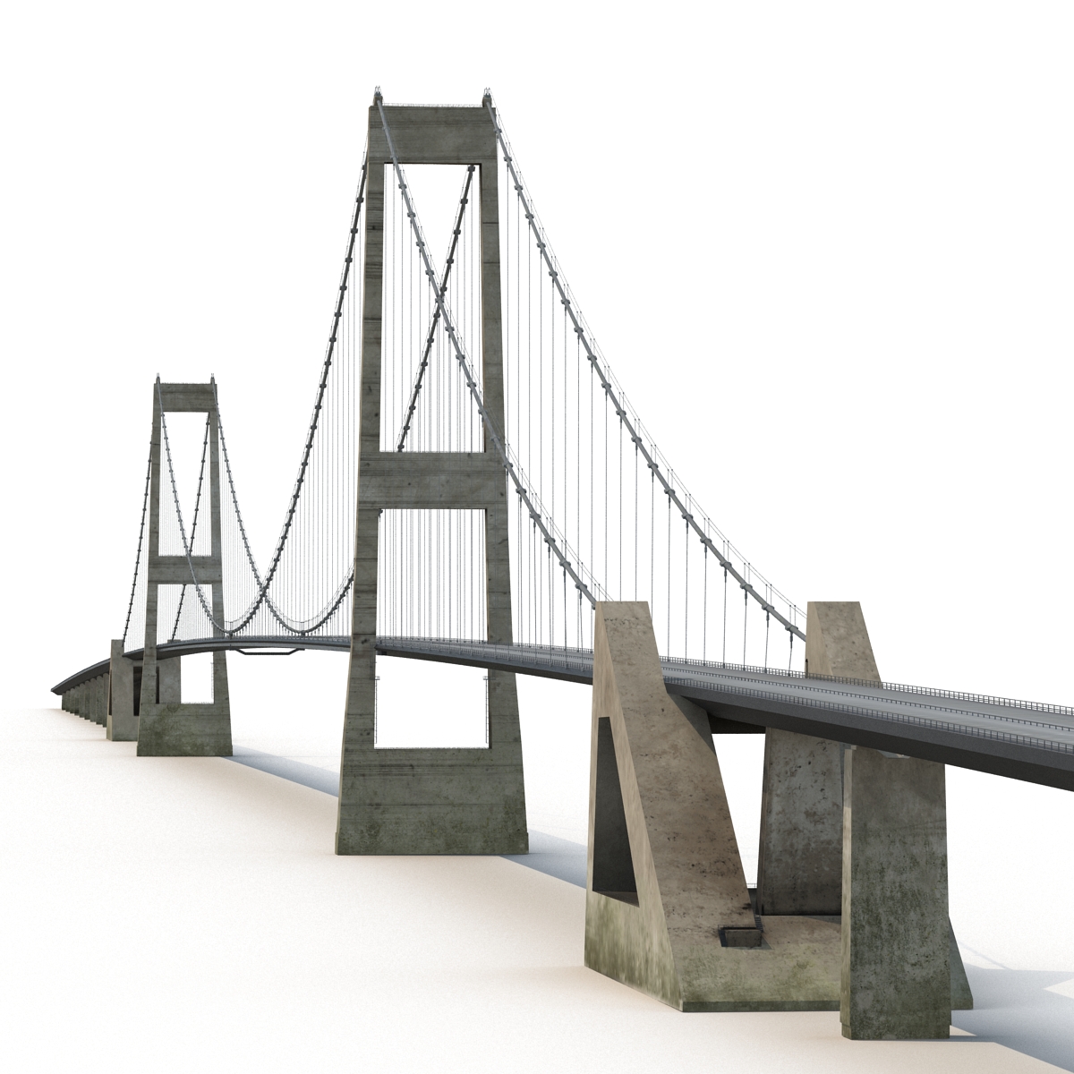 3D Great Belt Fixed Link Bridge model