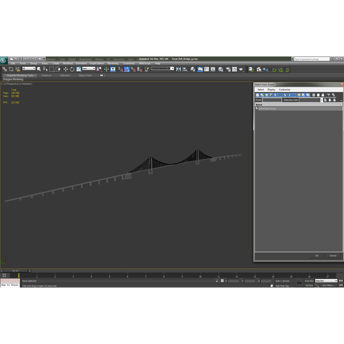 3D Great Belt Fixed Link Bridge model