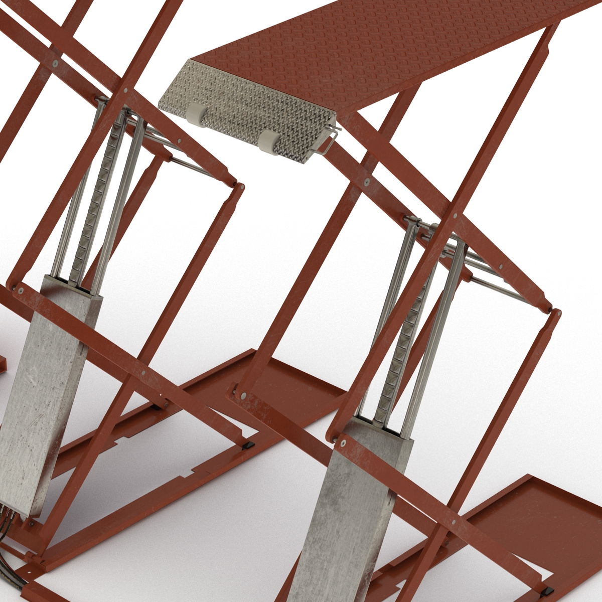 3D Automotive Scissor Lift Generic Rigged model